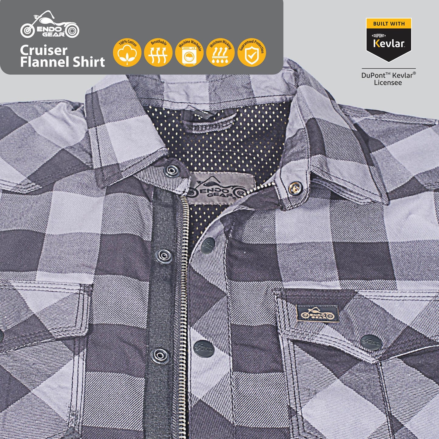 Custom Size EG Cruiser Flannel Shirt (Black & Grey)