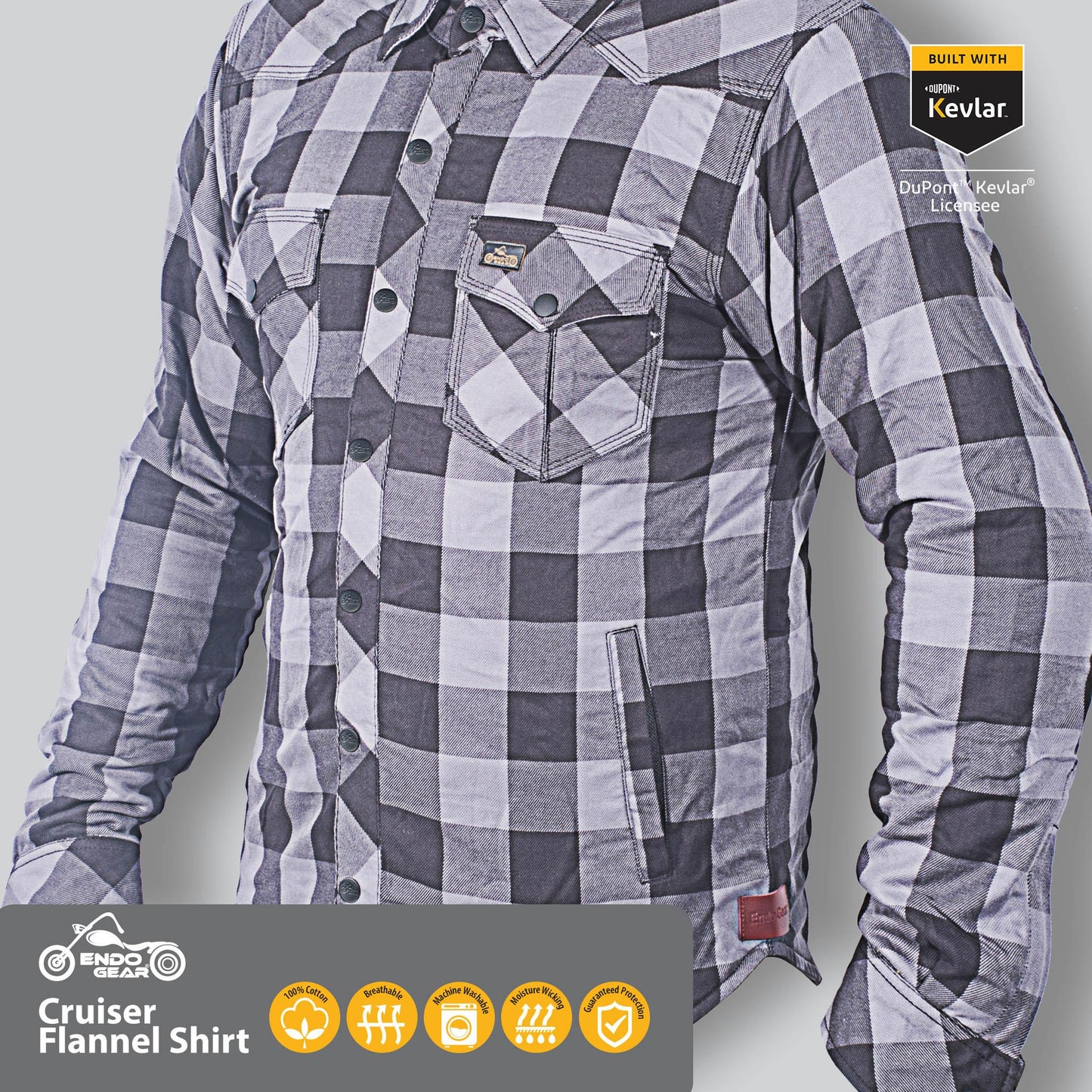 Custom Size EG Cruiser Flannel Shirt (Black & Grey)