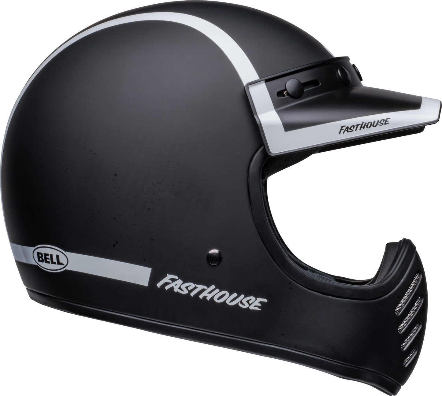 Moto-3: FastHouse Old Road Matte/Gloss Black/White