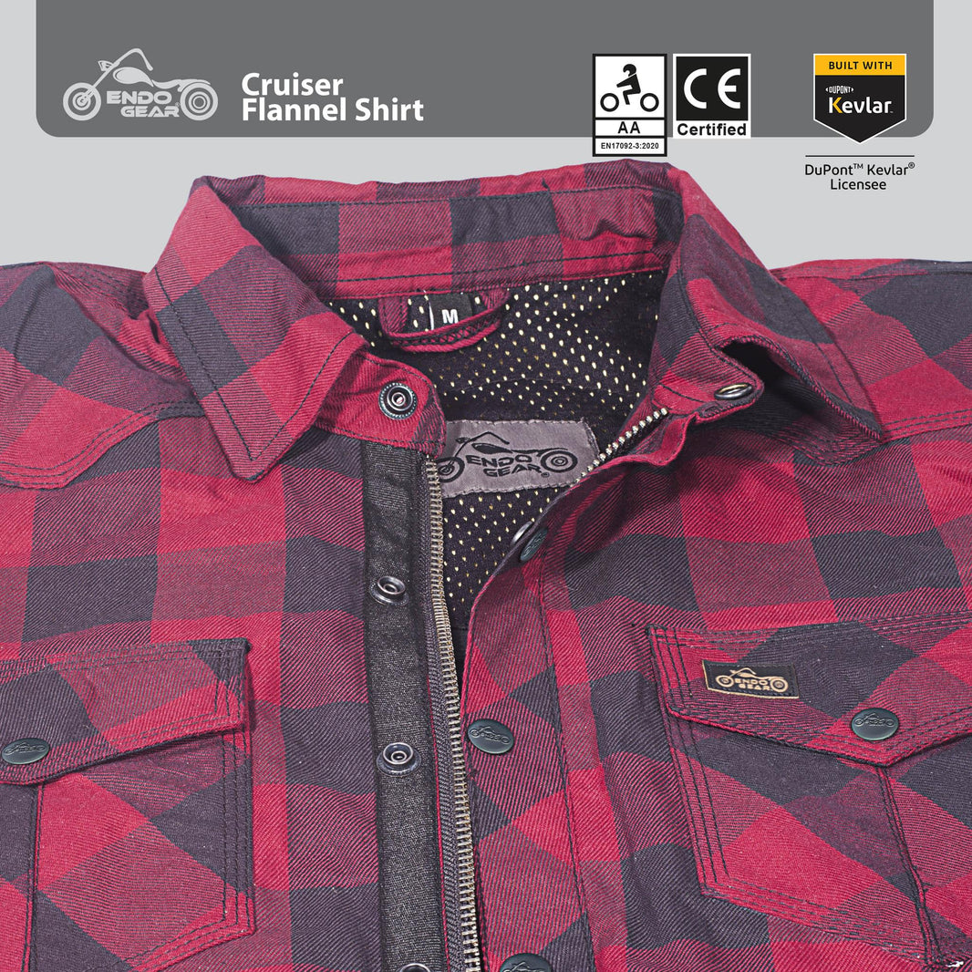 Men Kevlar Plaid Motorcycle Riding shirts - EndoGear