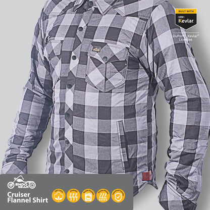Custom Size EG Cruiser Flannel Shirt (Black & Grey)