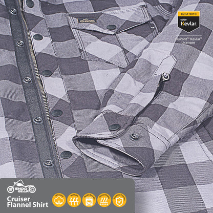 Custom Size EG Cruiser Flannel Shirt (Black & Grey)