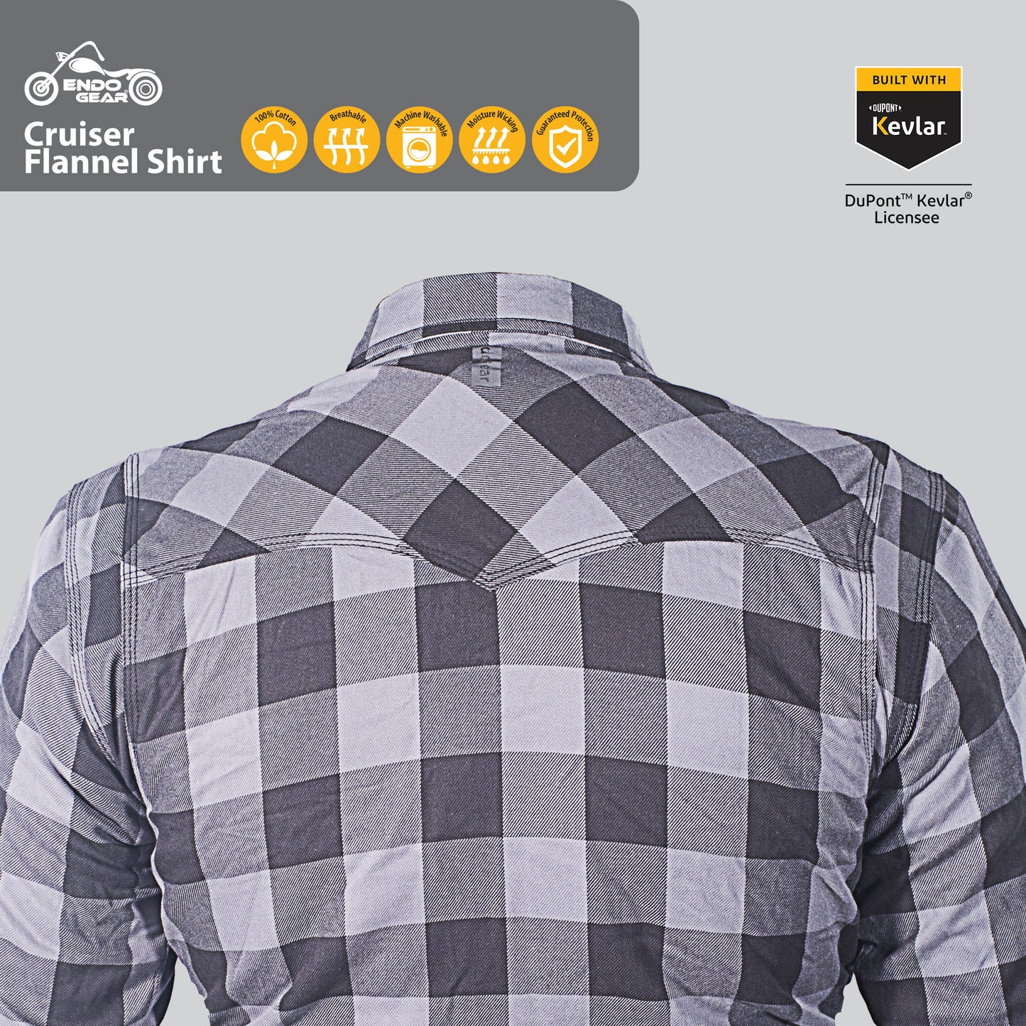 Custom Size EG Cruiser Flannel Shirt (Black & Grey)