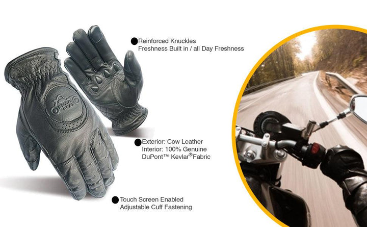 Aegis Leather Gloves | Black Leather Gloves | EndoGear