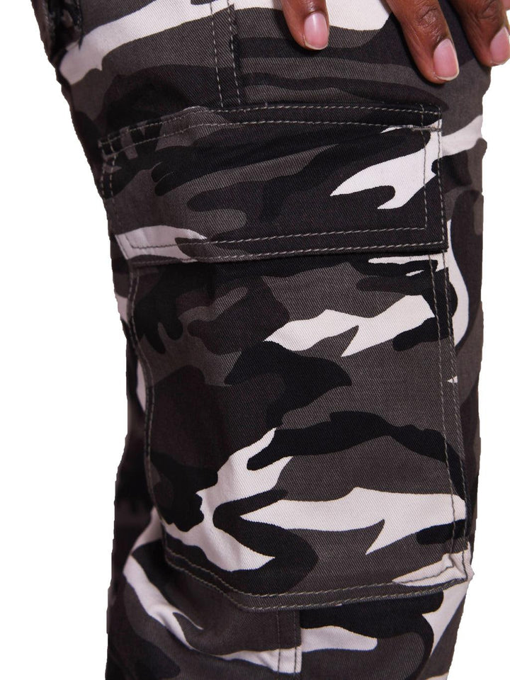 Camo Print Moto Jeans