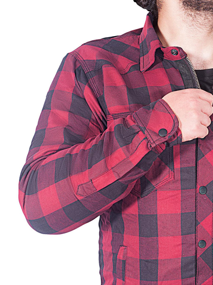 Cruiser Flannel Rider Shirt | Cruiser Flannel Red Shirt | EndoGear