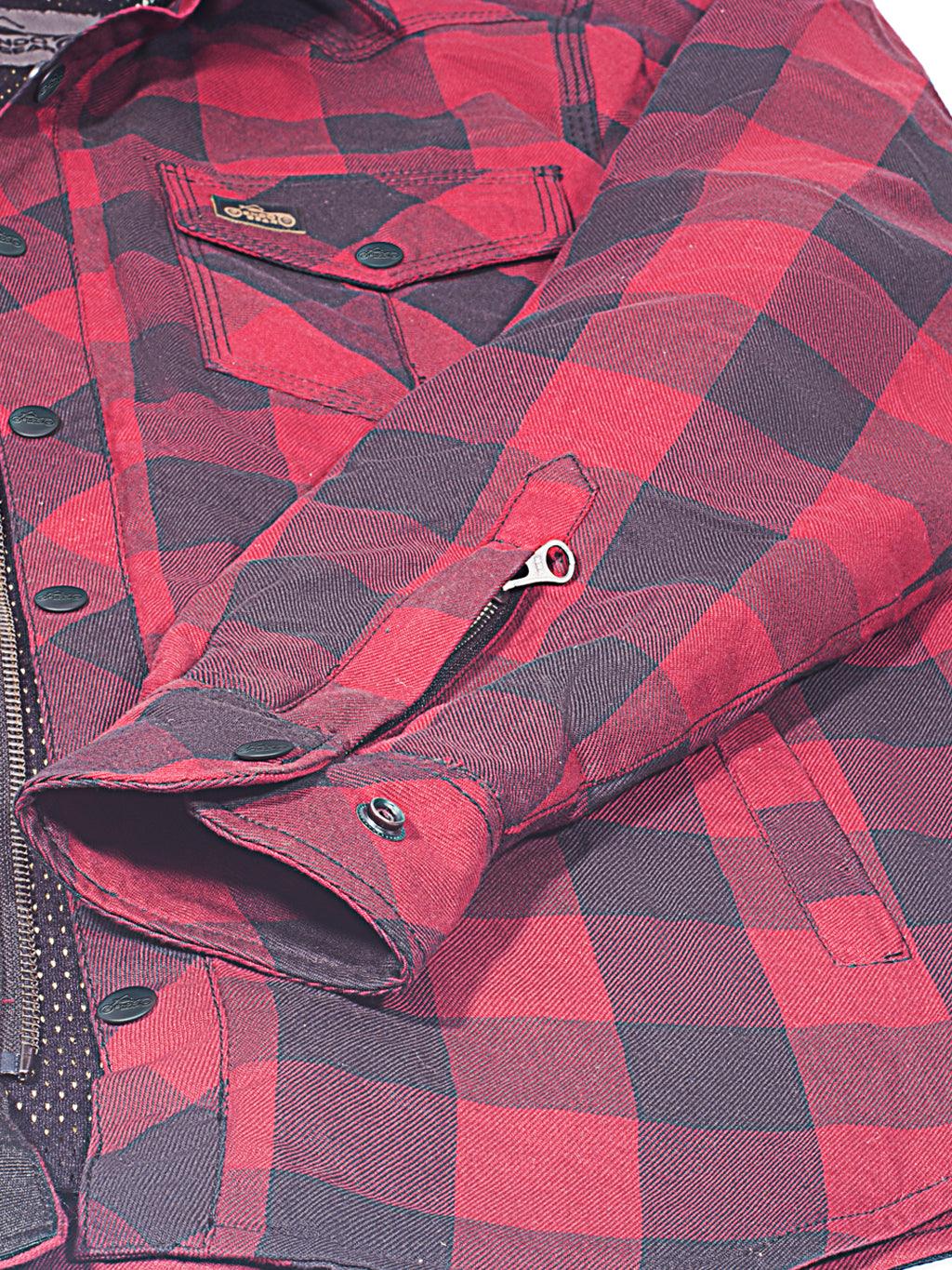 Cruiser Flannel Rider Shirt | Cruiser Flannel Red Shirt | EndoGear