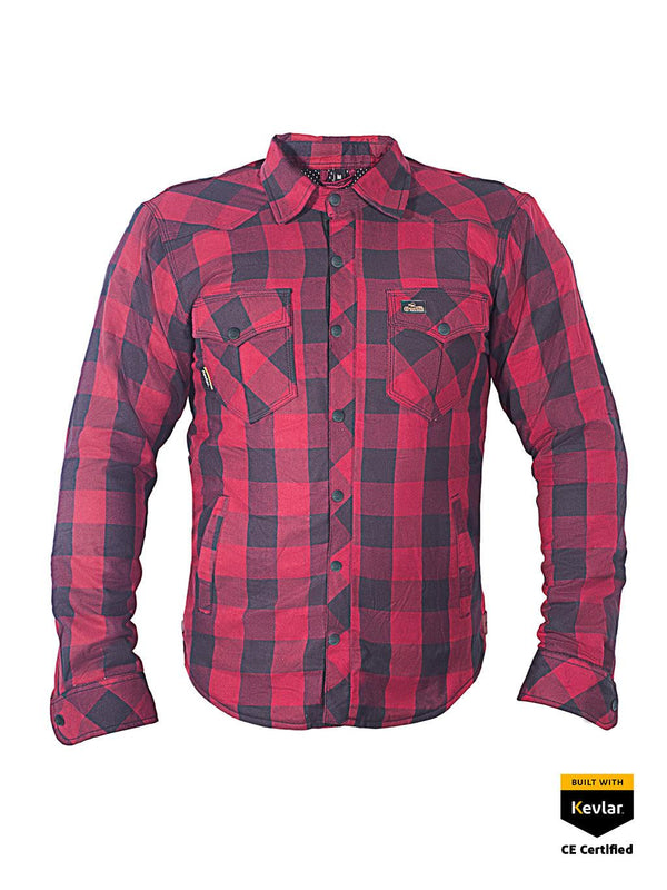 Cruiser Flannel Rider Shirt | Cruiser Flannel Red Shirt | EndoGear